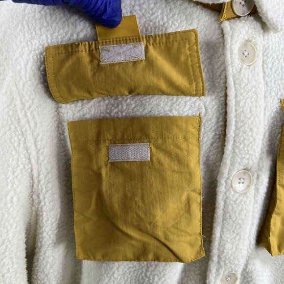 WESC NWT Sweden Sherpa Cargo Shacket Unisex Men XL Women XXL Color Block Jacket - Picture 11 of 16